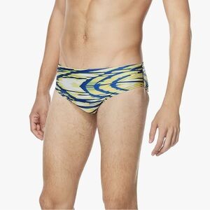 Speedo Blue and Yellow Swim Trunks